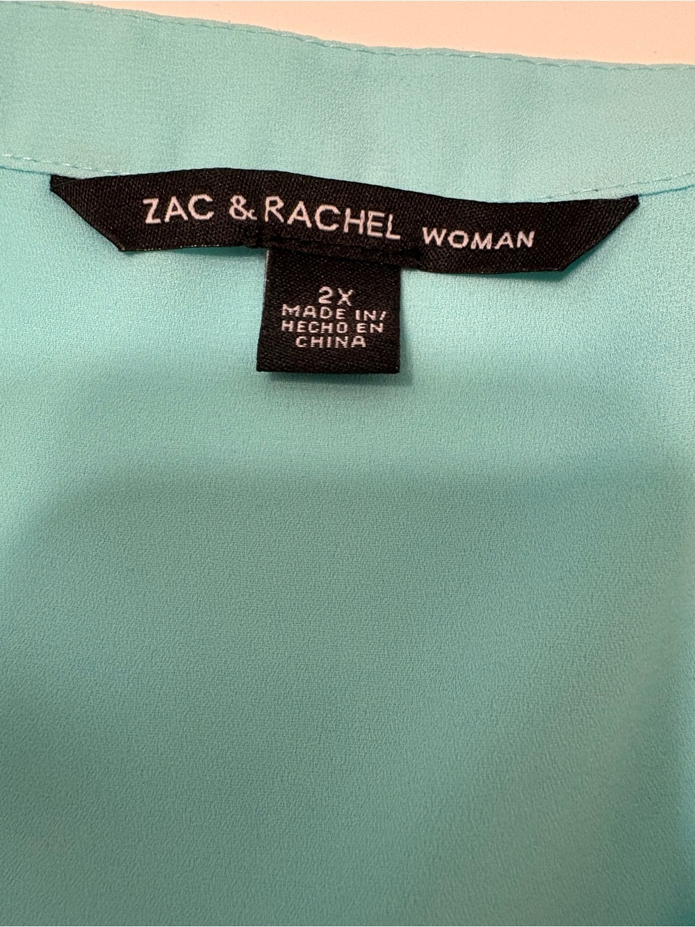 Zac & Rachel Light Aqua Pleated Sleeveless Blouse - Picture 2 of 7
